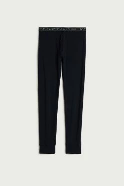 Best Pirce 🎉 Intimissimi Men Modal-Cashmere Leggings Midnight Blue 👏 -Deals Pajamas Store AIU16C800 F