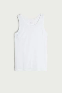 Top 10 😍 Intimissimi Men Supima Cotton Crew Neck Tank Top White ✨ -Deals Pajamas Store CGU12C 001 F