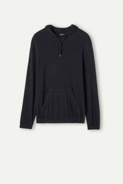 Hot Sale 🎉 Intimissimi Men Tricot Sweatshirt Midnight Blue 🔥 -Deals Pajamas Store CLU218800 F