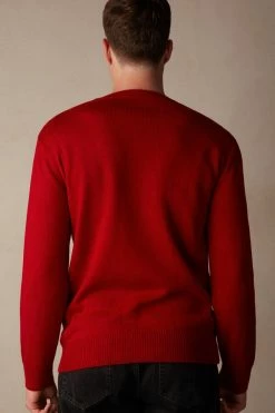 Brand new 🔔 Intimissimi Men ©Disney Uncle Scrooge 🎅 Christmas Sweatshirt Red 💯