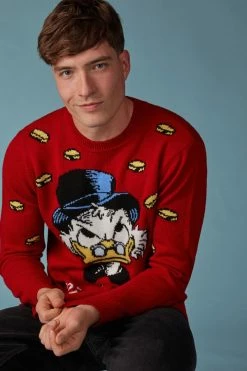 Brand new 🔔 Intimissimi Men ©Disney Uncle Scrooge 🎅 Christmas Sweatshirt Red 💯 -Deals Pajamas Store CLU240887 M