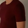 Best reviews of 🤩 Intimissimi Men T-shirt In Stretch Supima® Cotton Dark Cherry Red 🎁 -Deals Pajamas Store CMU12A225I DT1W