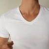Hot Sale 😀 Intimissimi Men V-neck T-shirt In Stretch Supima® Cotton White 🔔