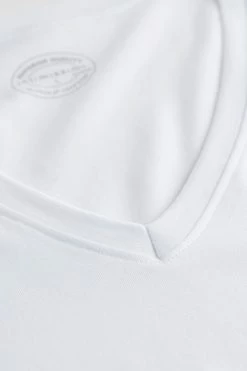 Hot Sale 😀 Intimissimi Men V-neck T-shirt In Stretch Supima® Cotton White 🔔 -Deals Pajamas Store CMU12B 001 D1