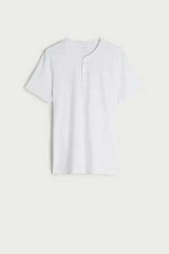 Deals 👍 Intimissimi Men Short-Sleeved Supima® Cotton 👕 Shirt Light Heathered Grey 🥰 -Deals Pajamas Store CMU12I 001 F