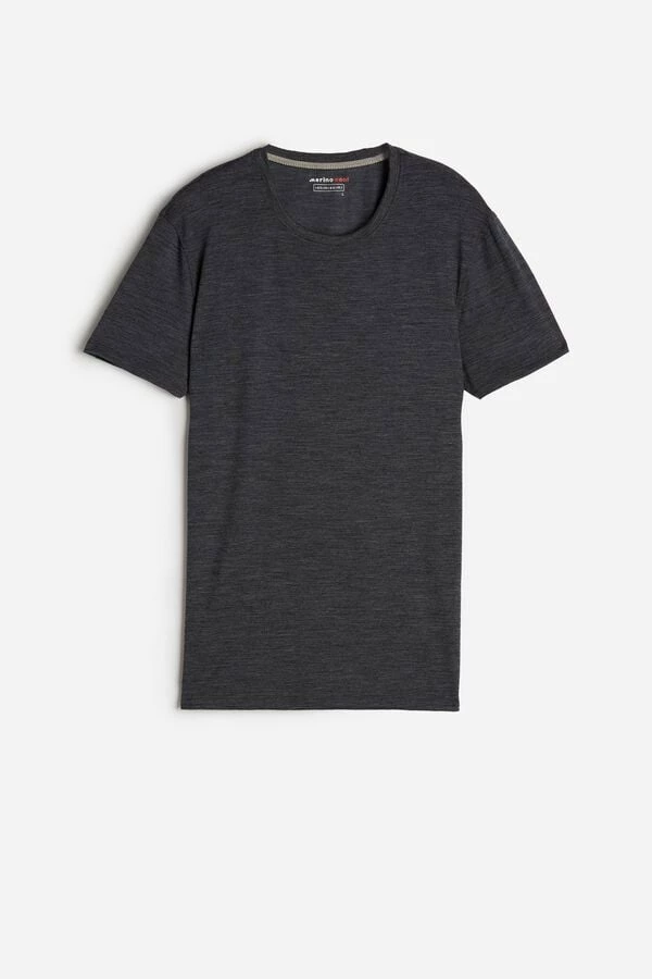 Brand new ๐คฉ Intimissimi Men Stretch Merino Wool Short-Sleeve T-Shirt Charcoal Grey Blend ๐ 6 Brand new ๐คฉ Intimissimi Men Stretch Merino Wool Short-Sleeve T-Shirt Charcoal Grey Blend ๐ - Image 4