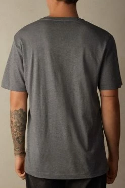 Deals ❤️ Intimissimi Men Hulk Print T-shirt Heathered Graphite Grey 😍