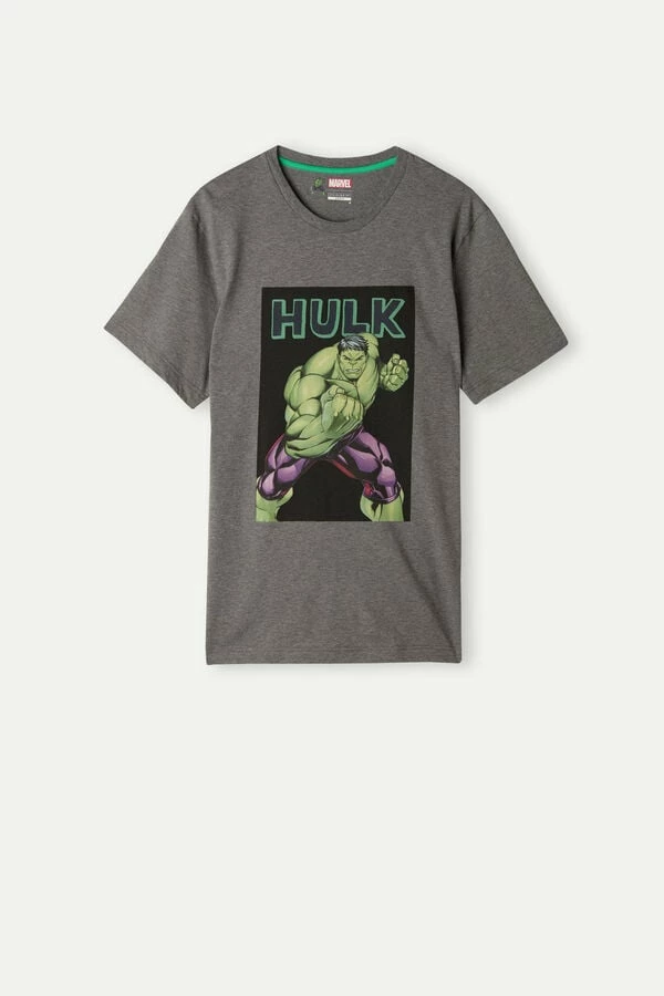 Deals ❤️ Intimissimi Men Hulk Print T-shirt Heathered Graphite Grey 😍 3 Deals ❤️ Intimissimi Men Hulk Print T-shirt Heathered Graphite Grey 😍 - Image 2