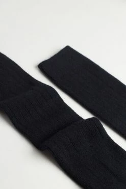 Hot Sale 💯 Intimissimi Men Long Ribbed 🧦 Socks In Cashmere And Wool Anthracite 💯