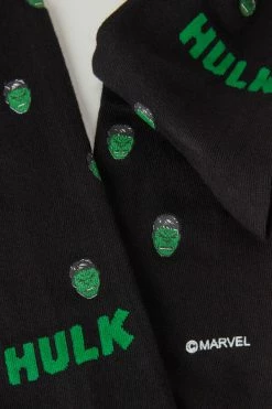 New ⌛ Intimissimi Men Hulk Long Soft Cotton 🧦 Socks Black Hulk Print 😉