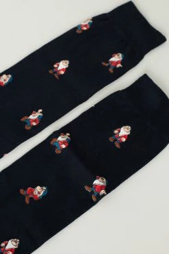 Cheap ⌛ Intimissimi Men Grumpy Print Long 🧦 Socks In Soft Cotton Dark Blue Grumpy Print 🤩