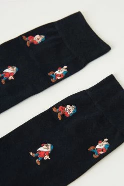 Cheap 🔔 Intimissimi Men Grumpy Print Short 🧦 Socks In Soft Cotton Dark Blue Grumpy Print 🥰