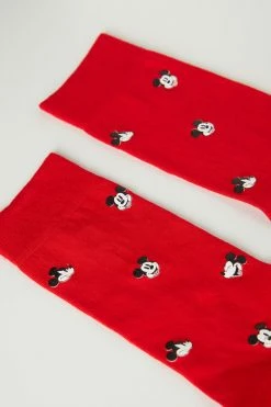 Flash Sale 🛒 Intimissimi Men ©Disney Mickey Mouse Short 🧦 Socks In Soft Cotton Graphite Grey Heather Mickey Faces Print 😉