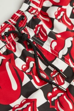 Best reviews of 👍 Intimissimi Men Rolling Stones Check/Tongue Pegaso Swim Trunks White/black Check Tongues 😍 -Deals Pajamas Store MB0094623I D1
