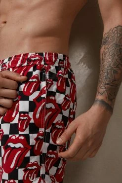 Best reviews of 👍 Intimissimi Men Rolling Stones Check/Tongue Pegaso Swim Trunks White/black Check Tongues 😍