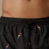 New 🔥 Intimissimi Men Embroidered Parrot Swim Trunks Black Parrot Print 💯 -Deals Pajamas Store MB0127937I DT1W