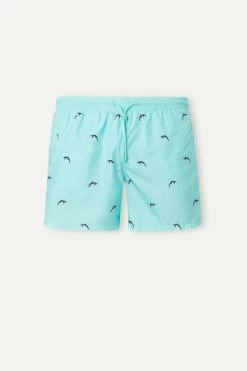Brand new 😍 Intimissimi Men Orca Print Swim Trunks St. Orche Minty Blue 🛒 9 Brand new 😍 Intimissimi Men Orca Print Swim Trunks St. Orche Minty Blue 🛒 -Deals Pajamas Store MB0129926I F