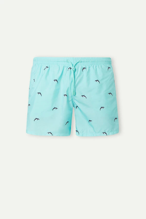Brand new 😍 Intimissimi Men Orca Print Swim Trunks St. Orche Minty Blue 🛒 5 Brand new 😍 Intimissimi Men Orca Print Swim Trunks St. Orche Minty Blue 🛒 - Image 3