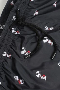 New ✔️ Intimissimi Men Snoopy Print Swim Trunks Black Snoopy Print 😀 -Deals Pajamas Store MB0131941I D1