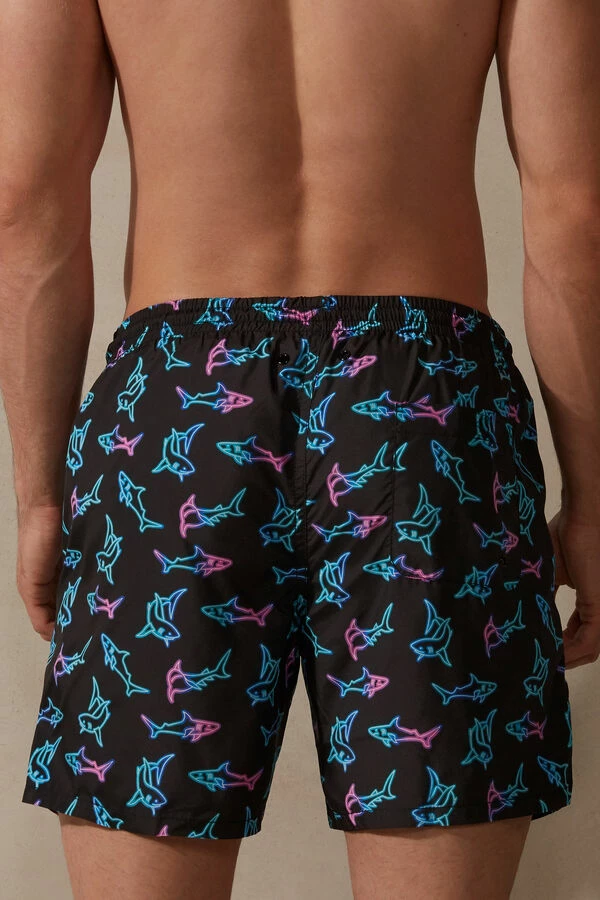 Top 10 🎁 Intimissimi Men Neon Shark Print Swim Trunks Black Neon Shark Print 🎁 4 Top 10 🎁 Intimissimi Men Neon Shark Print Swim Trunks Black Neon Shark Print 🎁 - Image 2