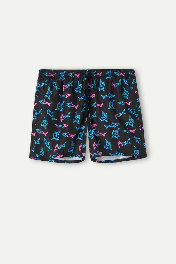 Top 10 🎁 Intimissimi Men Neon Shark Print Swim Trunks Black Neon Shark Print 🎁 5 Top 10 🎁 Intimissimi Men Neon Shark Print Swim Trunks Black Neon Shark Print 🎁 - Image 3