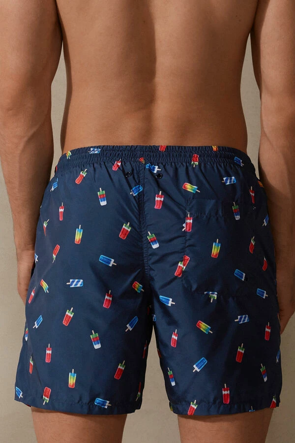 Buy 😍 Intimissimi Men Popsicle Print Swim Trunks Intense Blue Ice Cream Print ✨ 4 Buy 😍 Intimissimi Men Popsicle Print Swim Trunks Intense Blue Ice Cream Print ✨ - Image 2