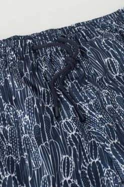 Cheapest ⌛ Intimissimi Men Cactus Print Swim Trunks Intense Blue Cactus Outline Print ✔️ -Deals Pajamas Store MB0143951I D1