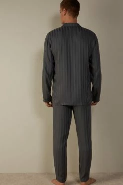 Best Pirce 🌟 Intimissimi Men Modal Pajama Set Dark Blue ⭐ -Deals Pajamas Store PLU24A816I BI