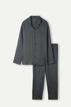 Best Pirce 🌟 Intimissimi Men Modal Pajama Set Dark Blue ⭐ -Deals Pajamas Store PLU24A816I F