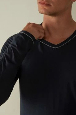 Deals 😀 Intimissimi Men Micromodal Pajamas Midnight Blue 👏