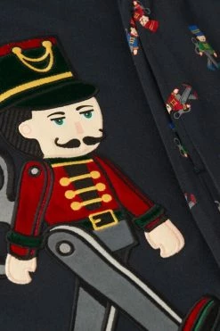 Budget 😉 Intimissimi Men Full Length Nutcracker Pajamas In Interlock Cotton Midnight Blue 🔥 -Deals Pajamas Store PLU584800 D1