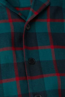 Discount 🛒 Intimissimi Men Full Length Pajamas In Brushed Check Patterned Cloth Green/red Check Print 👍 -Deals Pajamas Store PLU589101J D1