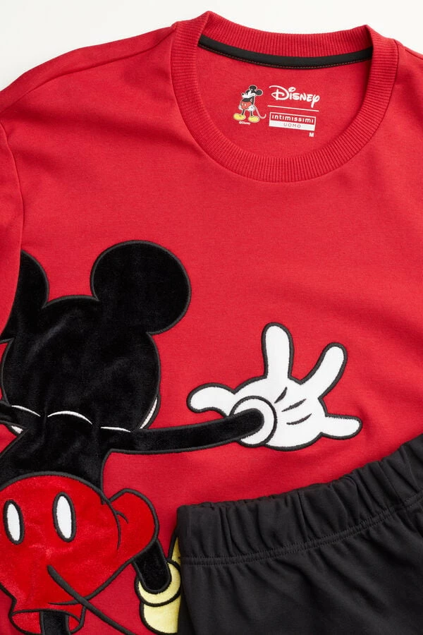 Outlet 🛒 Intimissimi Men ©Disney Mickey’s Back Full Length Pajamas In Cotton Interlock Red 🧨 5 Outlet 🛒 Intimissimi Men ©Disney Mickey’s Back Full Length Pajamas In Cotton Interlock Red 🧨 - Image 3
