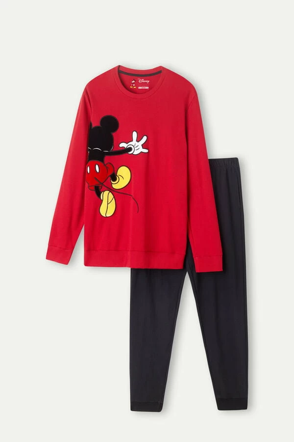Outlet 🛒 Intimissimi Men ©Disney Mickey’s Back Full Length Pajamas In Cotton Interlock Red 🧨 4 Outlet 🛒 Intimissimi Men ©Disney Mickey’s Back Full Length Pajamas In Cotton Interlock Red 🧨 - Image 2