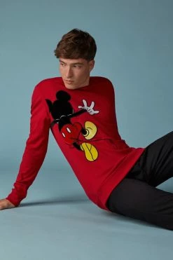 Outlet 🛒 Intimissimi Men ©Disney Mickey’s Back Full Length Pajamas In Cotton Interlock Red 🧨 9 Outlet 🛒 Intimissimi Men ©Disney Mickey’s Back Full Length Pajamas In Cotton Interlock Red 🧨 -Deals Pajamas Store PLU591887 M