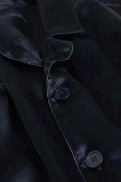 Flash Sale ⭐ Intimissimi Men Long Silk Piped Pajamas Midnight Green 🤩 -Deals Pajamas Store PLU71S800 D1