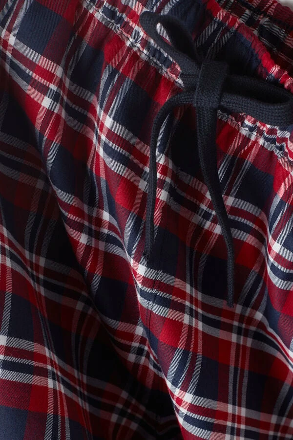 Deals 🤩 Intimissimi Men Tartan Shorts In Plain Weave Cotton Red Blue Tartan ✨ 6 Deals 🤩 Intimissimi Men Tartan Shorts In Plain Weave Cotton Red Blue Tartan ✨ - Image 4