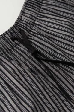 Cheap 🧨 Intimissimi Men Long Gray Herringbone Linen Trousers In Canvas Grey Herringbone Stripe 🌟 -Deals Pajamas Store PUL388047J D1