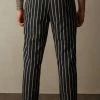 Cheapest 😀 Intimissimi Men Full Length Pants In Stripe Patterned Brushed Cloth Midnight Blue/dark Grey Heather Stripe 😉 -Deals Pajamas Store PUL394092J BI
