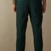 Hot Sale 🔥 Intimissimi Men Full Length Pants In Brushed Cloth Midnight Blue/green Square Print 🥰 -Deals Pajamas Store PUL397095J BI