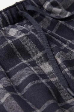 Best Sale ✔️ Intimissimi Men Check Tricot Full Length Pants Graphite Grey Heather/midnight Blue 🛒 -Deals Pajamas Store PUL399097J D1