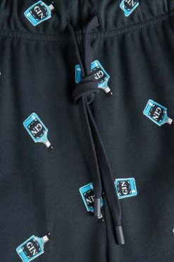 Hot Sale 🌟 Intimissimi Men Full Length Gin Print Pants In Cotton Midnight Blue Gin Print ✔️ -Deals Pajamas Store PUL401098J D1