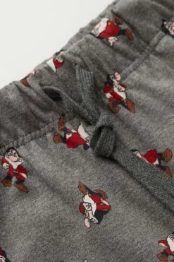 Brand new 😍 Intimissimi Men Cotton Interlock Grumpy Full Length Pants Graphite Grey Heather Grumpy Print 🛒 -Deals Pajamas Store PUL402099J D1