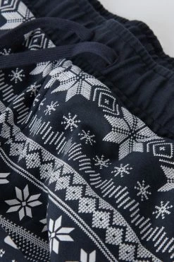 Discount 🥰 Intimissimi Men Full Length Norwegian Pattern Pants Midnight Blue Fair Isle Print ✔️ -Deals Pajamas Store PUL403100J D1