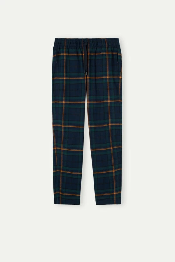 Deals ๐ Intimissimi Men Full Length Pants In Green And Blue Plaid Brushed Cloth Blue/green Tartan Print โ 4 Deals ๐ Intimissimi Men Full Length Pants In Green And Blue Plaid Brushed Cloth Blue/green Tartan Print โ - Image 2