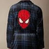 Flash Sale 🧨 Intimissimi Men Marvel Spider-Man Robe Blue Spider-man Print 😉 -Deals Pajamas Store PVU023079J BI