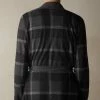 Flash Sale 🥰 Intimissimi Men Plaid Tricot Robe Dark Grey Heather Macro Check 🛒 -Deals Pajamas Store PVU026087J BI