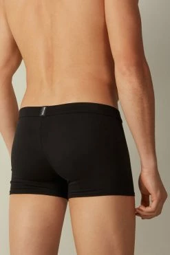 Outlet 👏 Intimissimi Men Natural Fresh Supima® Cotton Boxers White/blue 👏 -Deals Pajamas Store SBU12F7007 BI