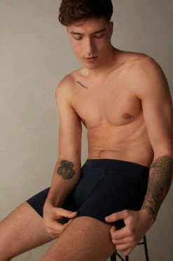 Buy 🔥 Intimissimi Men Long Boxers In Stretch Supima® Cotton White 💯 -Deals Pajamas Store SBU12L800 M