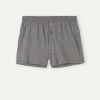 Coupon ⭐ Intimissimi Men Solid Color Cotton Jersey Relaxed Fit Boxers Heathered Graphite Grey ⌛ -Deals Pajamas Store SBU4065227 F